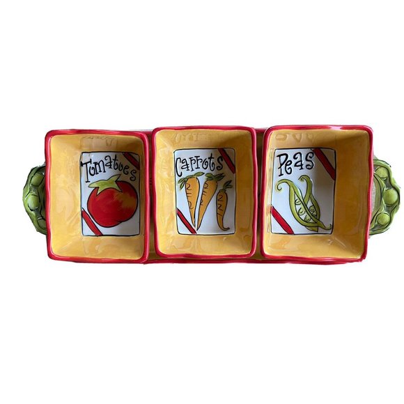 Pacific Enterprises vegetable Serving Dish 4 parts New in box Mercedes Banz - Picture 1 of 9